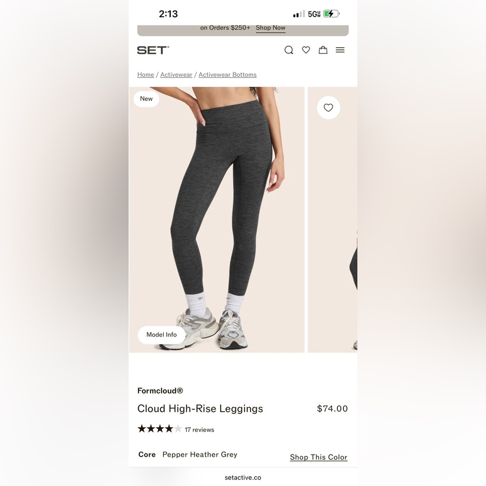 SET Active Cloud High Rise Leggings